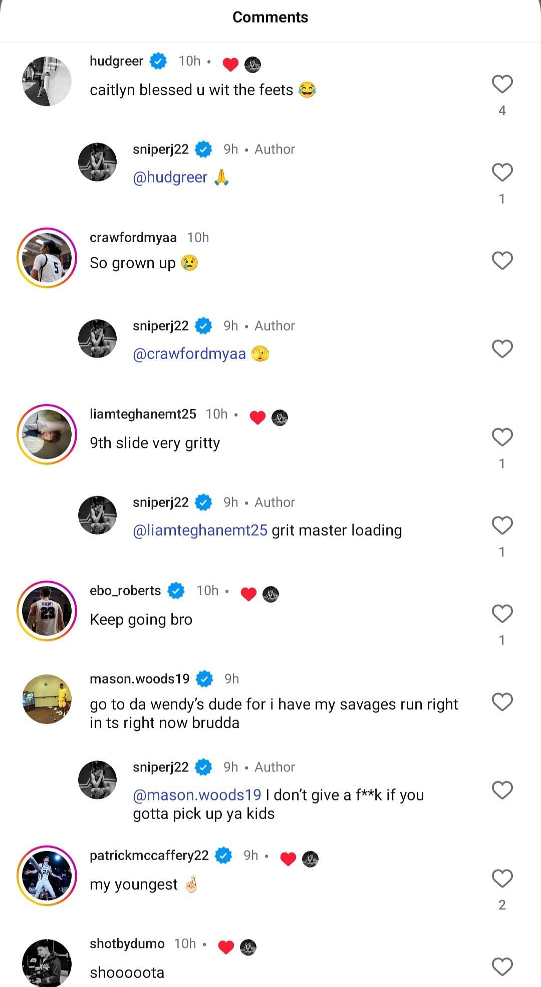 Fan's comments on IG